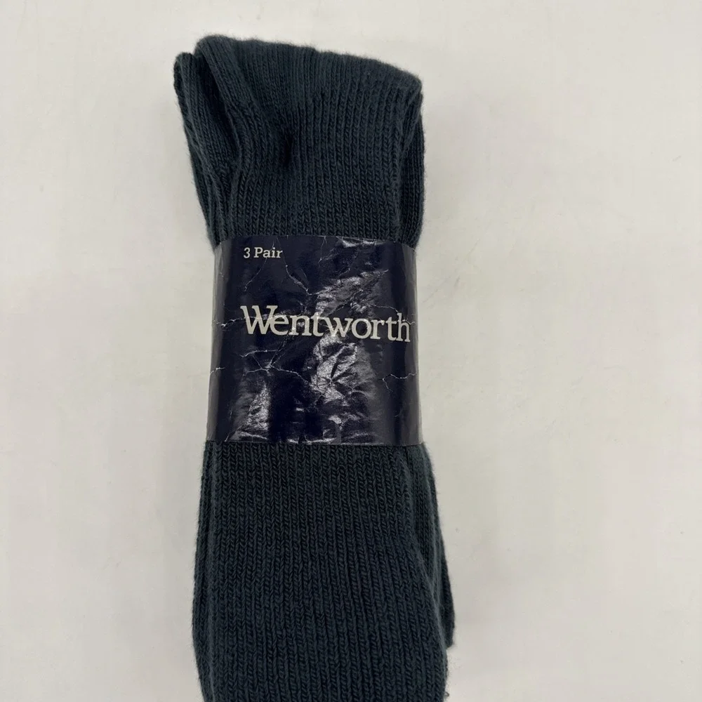 Vintage Montgomery Ward Wentworth Grey Socks 3-Pack Made in USA
